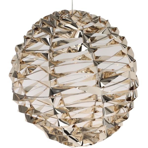 Weihnachtskugel mit 60 warmweissen Micro-LEDs, Ø 25 cm - goldfarben, batteriebetrieben mit 6/18h Timer - IP20 geschützt für Innenräume