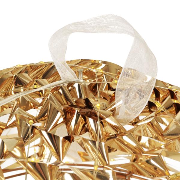 Weihnachtskugel mit 720 warmweissen Micro-LEDs - Ø 40 cm, Goldfarben, Timerfunktion & IP44 spritzwassergeschützt - Edle Weihnachtsdekoration