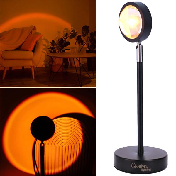 LED Sonnenuntergang Projektionslicht – 180° schwenkbar, Aluminiumgehäuse – stimmungsvolle Beleuchtung für Deko, Fotos & Ambiente – modern & langlebig