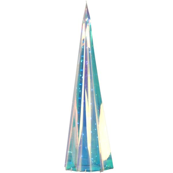 Leuchtende LED Regenbogen-Pyramide, 50 Micro-LEDs, Dekoratives und farbenprächtigen Lichtspiel als Nachtlicht oder Partybeleuchtung