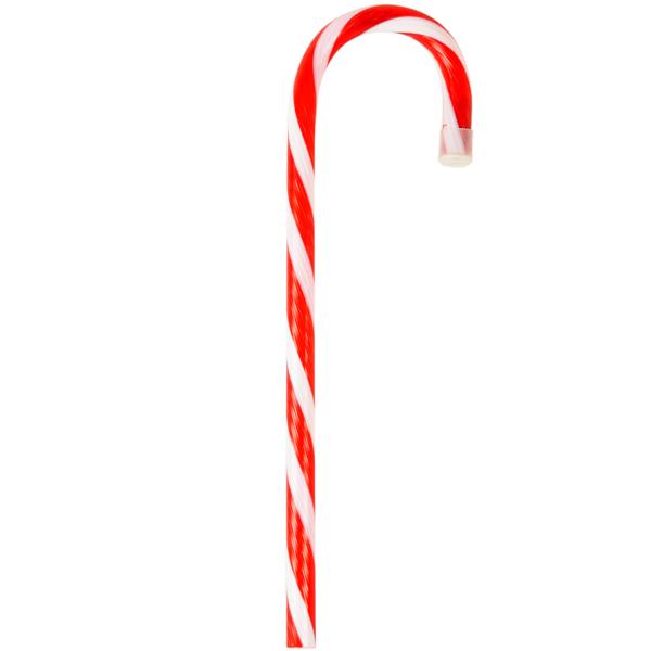 3er-Set LED-Zuckerstange – rot-weisse Weihnachtsdekoration mit 11 warmweissen LEDs – 5 Lichtfunktionen, batteriebetrieben, 13x1.8x45 cm