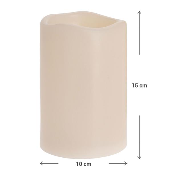 LED Kerzen 3er Set creme mit Fernbedienung & Dimmfunktion - Täuschend echt flackernd - IP44 wetterfest für eine gemütliche Atmosphäre