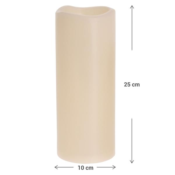 LED Kerzen 3er Set creme mit Fernbedienung & Dimmfunktion - Täuschend echt flackernd - IP44 wetterfest für eine gemütliche Atmosphäre