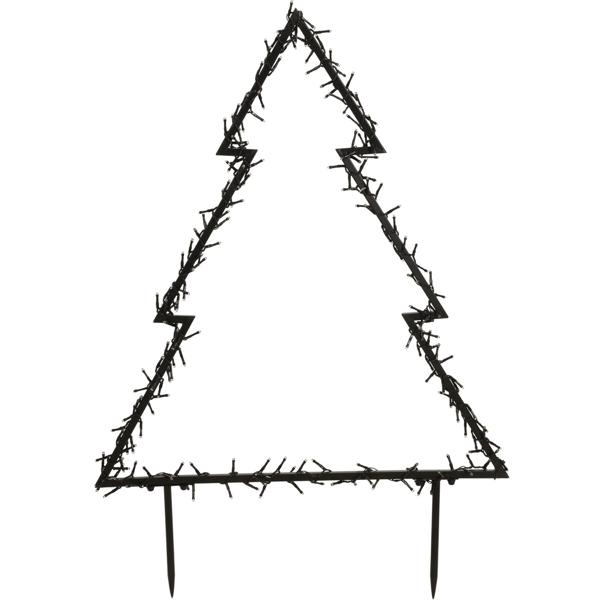 Gartenstecker Weihnachtsbaum - 175 warmweisse LEDs, 53x75cm, IP44 wetterfest - festliche Aussenbeleuchtung mit Timer & Fernbedienung für Garten, Balkon & Hof