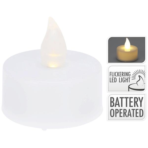 15er-Set LED-Teelichter, weiss mit realistischem Flackern, inkl. Batterien - Klassisch-modernes Design für stimmungsvolle Momente