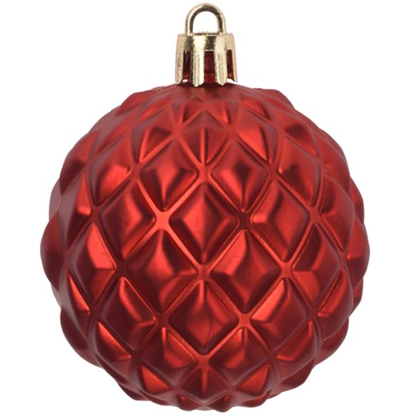 Weihnachtskugeln Set Rot 35 Stk. - Festliche Christbaumkugeln für Weihnachtsbaum & Advent - Ø 6 cm, 5 Designs & Muster - Edle Deko