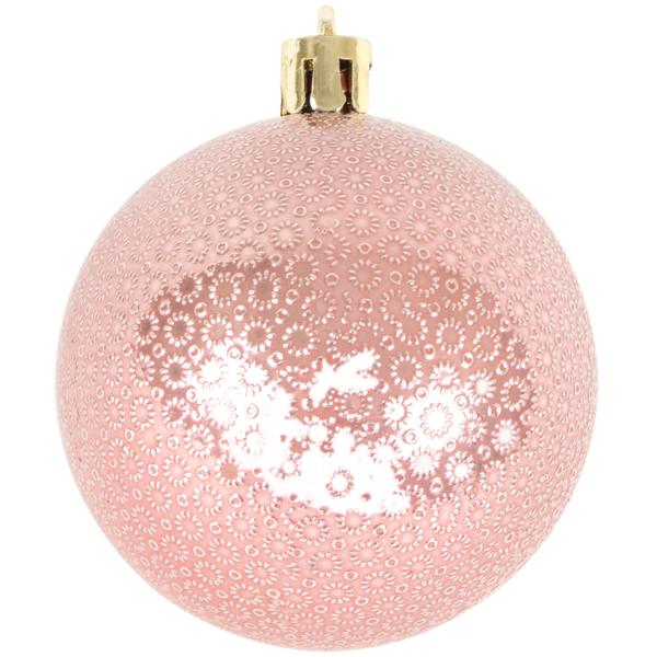 Weihnachtskugeln 35 Stk. - Ø 6 cm Rosé/Gold/Champagner - Festliche Christbaumkugeln für Adventszeit & Feiertage - 5 Designs - Edle Pastelltöne