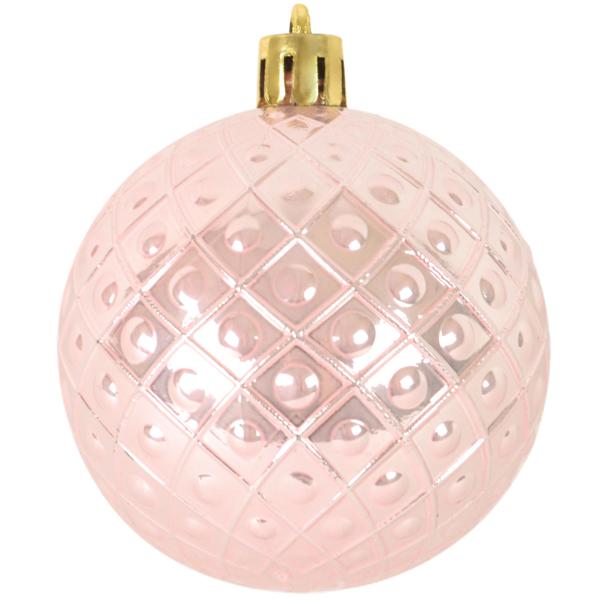 Weihnachtskugeln 35 Stk. - Ø 6 cm Rosé/Gold/Champagner - Festliche Christbaumkugeln für Adventszeit & Feiertage - 5 Designs - Edle Pastelltöne