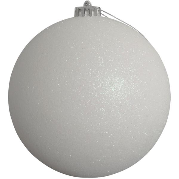Weihnachtskugeln 4er-Set weiss - Ø 15 cm Christbaumkugeln mit 3 Designs für festliche Weihnachtsdekoration - Edler Baumschmuck Adventszeit Büro Zuhause