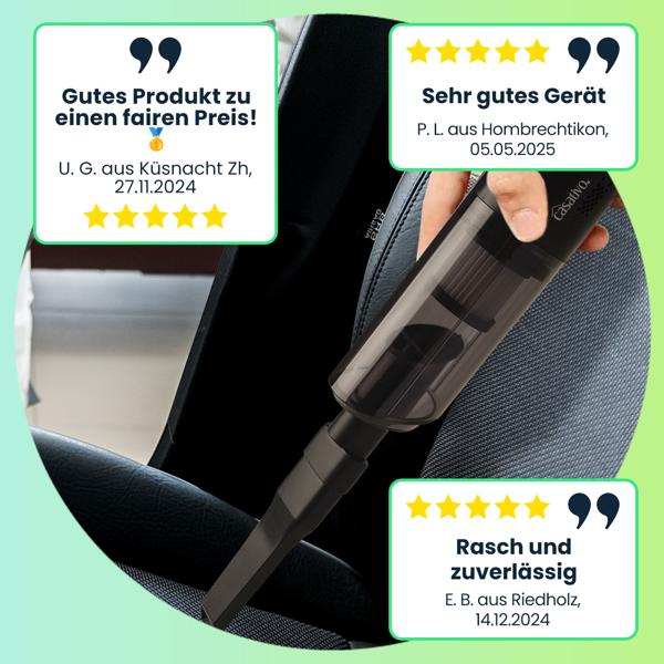 Moderner Profi Akku-Handstaubsauger mit HEPA-Filter, beutellos, starke 6000 Pa, 120 W, USB für Zuhause, Büro, Auto