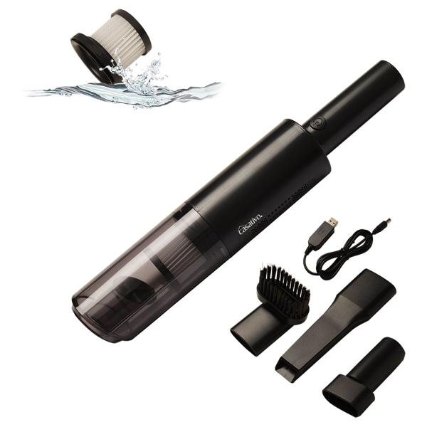 Moderner Profi Akku-Handstaubsauger mit HEPA-Filter, beutellos, starke 6000 Pa, 120 W, USB für Zuhause, Büro, Auto