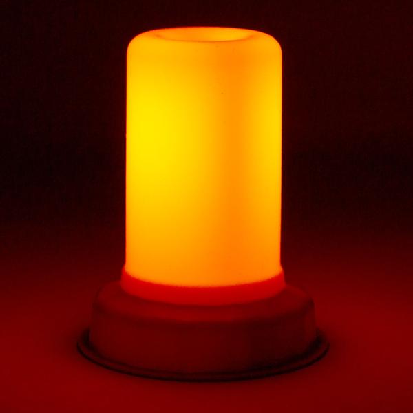 LED-Flammenleuchte als sicherer Kerzenersatz – Warm-weisses Licht, Ø 7,5x9,5cm – Ideal für Adventsstimmung, Laternen & Windlichter – Batteriebetrieben