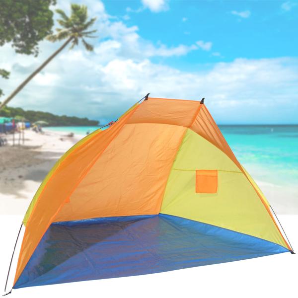 Farbige Strandmuschel (220x115x115cm): Wind- & Sonnenschutz, wasserabweisendes Strandzelt – idealer Begleiter für Strand, Garten & Ausflüge