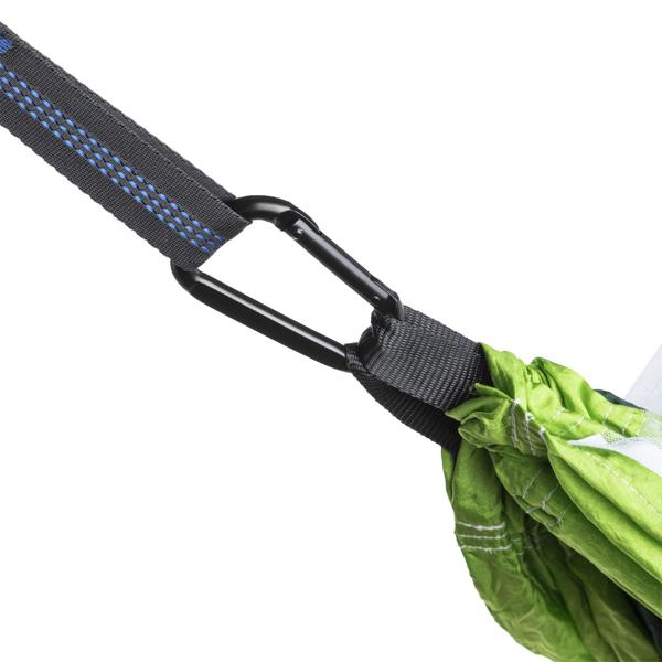 Hängematte mit Moskitonetz für ungestörte Nächte, 2,6 x 1,4 m, grün schwarz, Befestigung an Bäumen oder Ständern