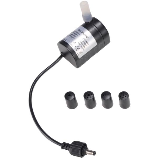 Teich-Springbrunnen in Blattform, solarbetrieben, 4 Sprüh-Aufsätzen