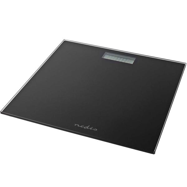 Elegante digitale Personenwaage mit grossem LCD-Display, präziser Messung, robustem Hartglas & rutschfester Oberfläche, 150 kg Tragkraft, schwarz