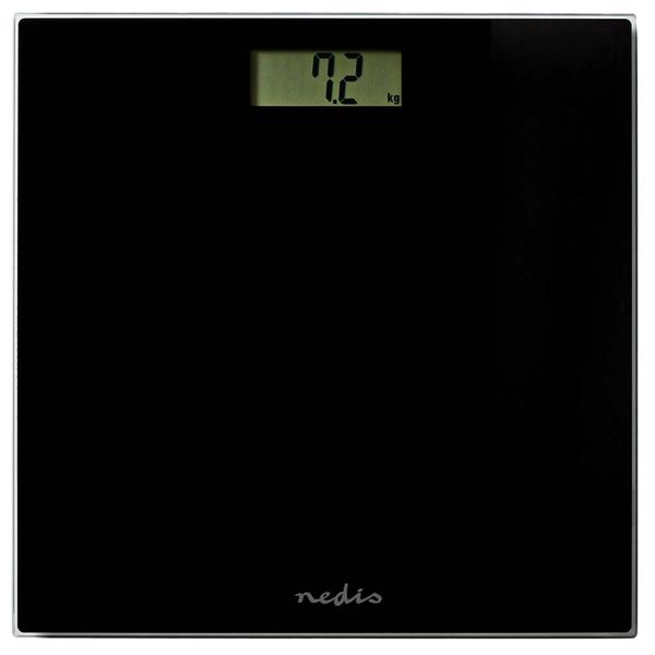 Elegante digitale Personenwaage mit grossem LCD-Display, präziser Messung, robustem Hartglas & rutschfester Oberfläche, 150 kg Tragkraft, schwarz