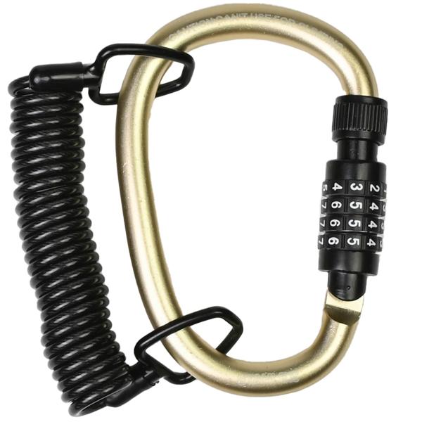 Robustes Karabiner-Zahlenschloss mit 1,8m Kabel: Für zuverlässige Sicherung unterwegs, vielseitig einsetzbar für Rucksack, Koffer, Helm & mehr