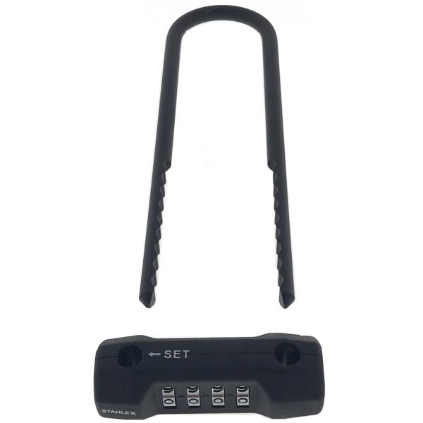 Bügelschloss extra-lang 75x20 cm - Diebstahlsicherung für Velo & Motorrad mit 4-stelligem Zahlencode - Robuster Schlosskörper aus Stahl