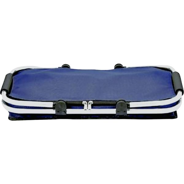Thermo Einkaufskorb 30L - faltbar & isoliert für Camping, Picknick, Strand - hält Kühlkette intakt - robustes Aluminiumgestänge & Polyester - blau