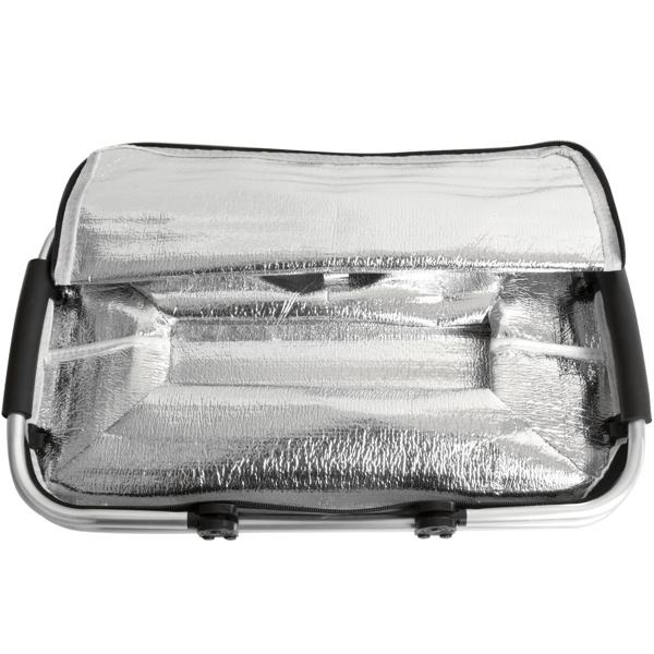 Robuster Thermo Einkaufskorb 30L grau, faltbar mit leichtem Alu-Rahmen - Hält Einkäufe perfekt kühl - Grosser stabiler Isolierkorb