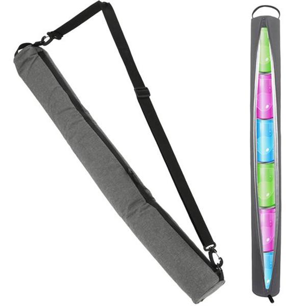 Getränke-Dosen Kühltasche zum Umhängen (82x8 cm, Grau): Isolierte Kühltasche für Dosen, ideal für unterwegs, mit bequemem Tragegurt