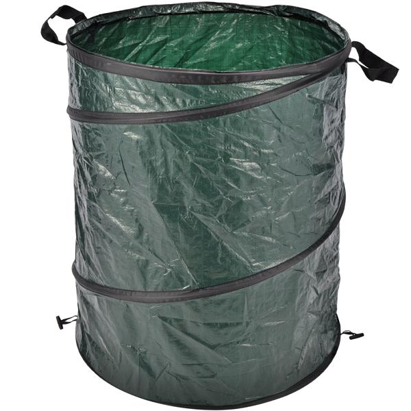 3er-Set Gartensack – 130L Volumen für Gartenarbeit, Laub & Abfall – Robust, langlebig, Polyester, mit Henkeln & grosser Öffnung – Grün, 50x68cm