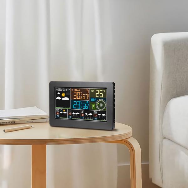 WLAN-Wetterstation mit Aussensensor – Digitale Wetterstation mit App & 5-Tage-Prognose, Thermometer, Hygrometer & Barometer