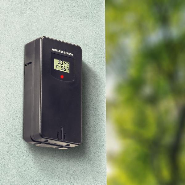 WLAN-Wetterstation mit Aussensensor: 4-Tage-Prognose, App-Zugriff weltweit, Schwarz – Übersichtliches Display für genaue Wetterdaten
