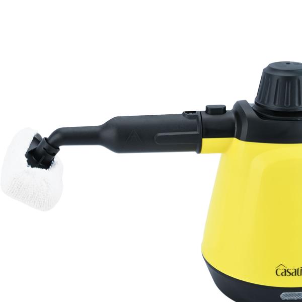 Premium Dampfreiniger, mobil, 3,5 bar Druck, 16 Zubehörteile-Aufsätze, kraftvolle 1.200W, gegen Fett u. Schmutz in Küche, Bad, Möbeln, Polstern, Auto