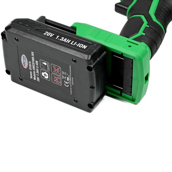 Kraftvolle 20V Akku-Bohrmaschine: 1300mAh Li-Ion, ausbalanciert, grün/schwarz - langlebiger Akku, hohe Leistung für anspruchsvolle Aufgaben