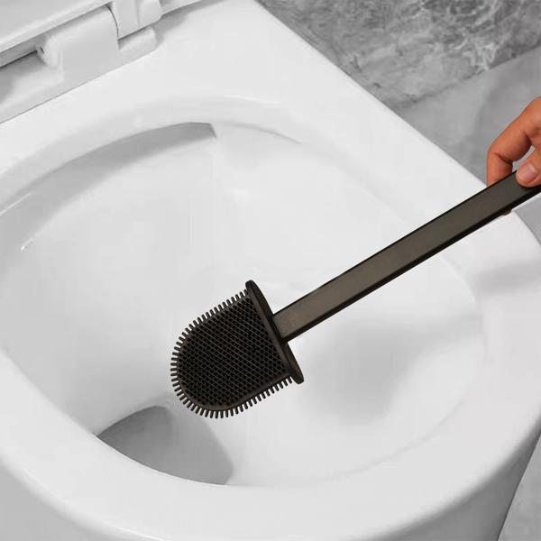 WC-Bürste (2er-Set) mit Silikonborsten & Halter – Toilettenbürste zum Aufstellen oder zur Wandmontage – Effizient & hygienisch