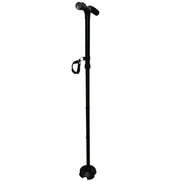 Gehstock mit LED-Lampe - Faltbar, höhenverstellbar 85-95 cm - 360° rutschfester Fuss bis 115 kg - Ergonomischer Griff für sicheres Gehen im Dunkeln