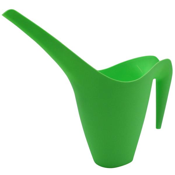 Giesskanne 1,7L grün - Langer Ausguss für schwer erreichbare Pflanzen - Robuster Kunststoff - Ideal für Balkone Gewächshäuser Grabpflege
