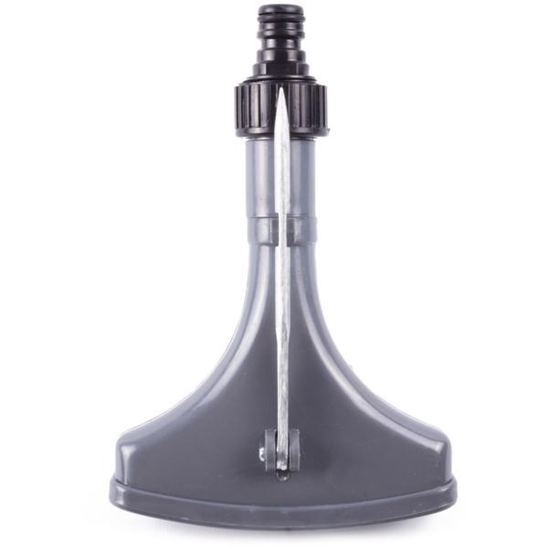 Flache Bewässerungsbrause mit Erdspiess - Feinregensprühkopf für Rasen & Beete - Mobil, stossfest, 1/2 Zoll Anschluss - Unauffällig & schonend