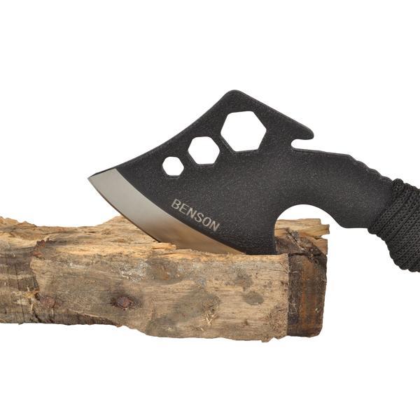 Multifunktions-Handbeil, 23,5 cm, mit Holster und Gürtelhalterung, Paracord Griffwicklung, Camping, Wandern, Survival, Axt