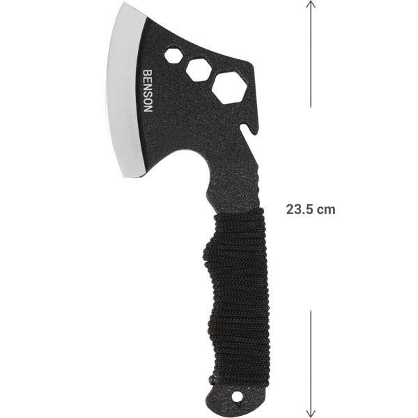Multifunktions-Handbeil, 23,5 cm, mit Holster und Gürtelhalterung, Paracord Griffwicklung, Camping, Wandern, Survival, Axt