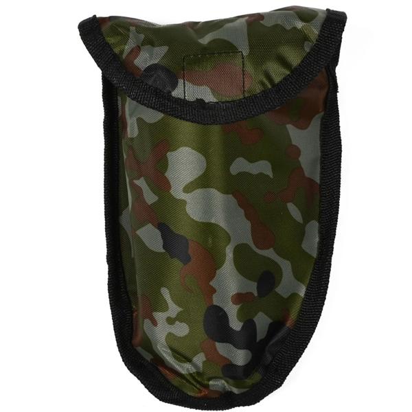 Mini-Klappspaten - Mit Spitzhacke, Säge & Flaschenöffner für Camping, Zelten, Angeln, Outdoor - 440g, gezähntes Schaufelblatt, 41x10cm ausgeklappt