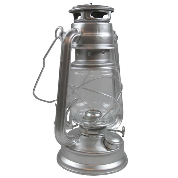 Öl-Sturmlaterne 25cm - Vintage Windlicht mit Docht für Petroleum/Lampenöl - 200ml Tank, Glas & Metall - Ideal für Garten, Camping, Notfall - Hängend/stehend