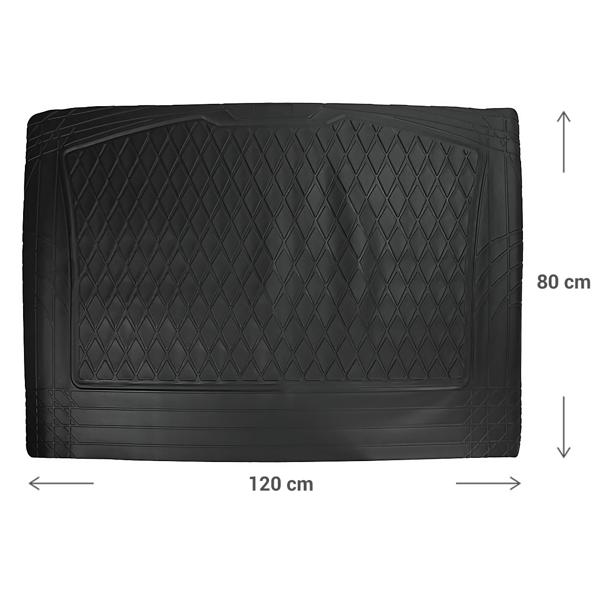 Robuste Kofferraummatte 120x80 cm - Zuschneidbar, wasserabweisend, schmutzabweisend - Rutschfest mit Spikes & Noppen - Für sauberen Laderaum - Auto Zubehör