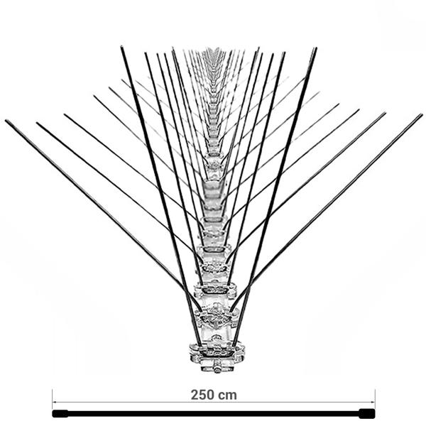 Taubenabwehr Spikes - Tierfreundlicher Vogelschreck für Dach & Balkon - 2,5m Edelstahl-Spitzen - Rostfrei, UV-beständiger Kunststoff - Einfache Montage