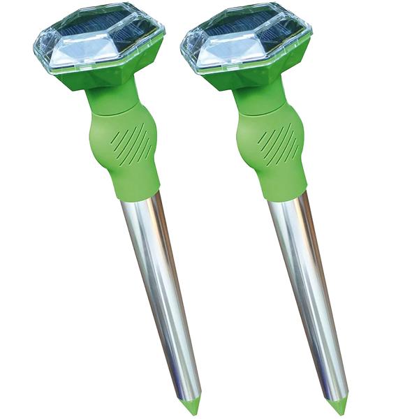 2er-Set Universal Ultraschall-Tiervertreiber, Solar & Akku, bis 40 m², Hunde- & Katzenschreck, mobil, sichere Tierabwehr, ohne Chemie