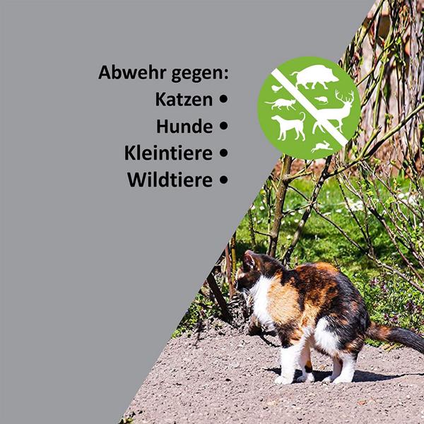 2er-Set Ultraschall-Tierschreck - effektiver Hunde-, Katzen- & Marderschreck mit PIR-Bewegungsmelder - 10m Reichweite - Frequenz 17-40 kHz