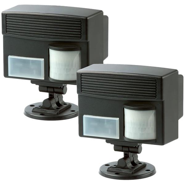 2er-Set Ultraschall-Tierschreck - effektiver Hunde-, Katzen- & Marderschreck mit PIR-Bewegungsmelder - 10m Reichweite - Frequenz 17-40 kHz