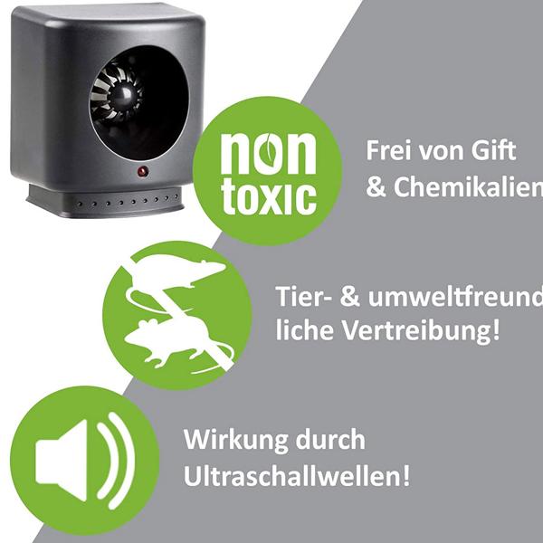 Ultraschall Mäuse- und Rattenabwehr 230V – effektiver Schutz bis 50 m² – chemiefrei, umweltfreundlich & geräuschlos – ideal für Haus, Garage & Keller
