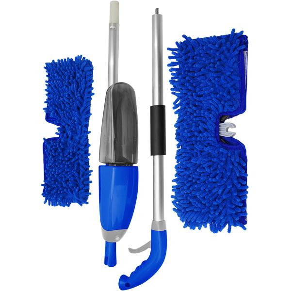 Praktischer 2 in 1 Bodenwischer nass-trocken mit Sprühfunktion, FastSwap, Wassertank 700 ml, 180°-Schwenkkopf, inkl. 2 Wischtüchern