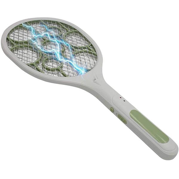 Elektrische Mückenklatsche Hochspannung - Fliegenklatsche mit Schutzgitter & LED-Licht, saubere Wände & effektive Insektenabwehr