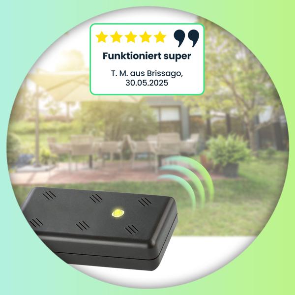 Effektive Marder-Abwehr mit Ultraschall & Blitzlicht – 230V Netzbetrieb für dauerhaften Schutz, vertreibt Marder schonend & zuverlässig