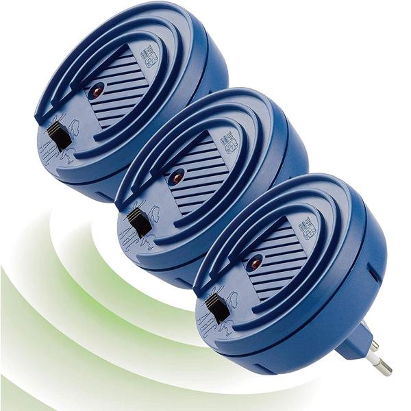 Ultraschall-Tiervertreiber, Steckdosenbetrieb, mit 3 anpassbaren Frequenzen. Wirkt gegen Mäuse, Marder, Insekten. Sicher & tierfreundlich