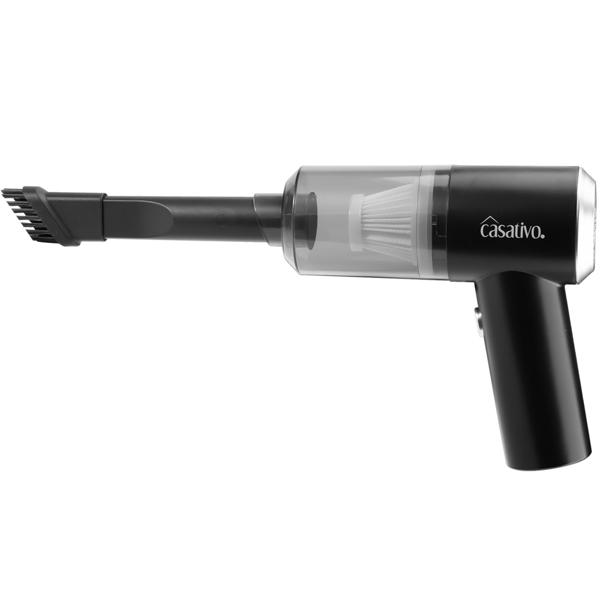 Kompakter Akku-Handstaubsauger mit LED-Leuchte, leistungsstarkem HEPA-Filter & 3 kPa Saugkraft, schwarz – ideal für Auto, Haushalt